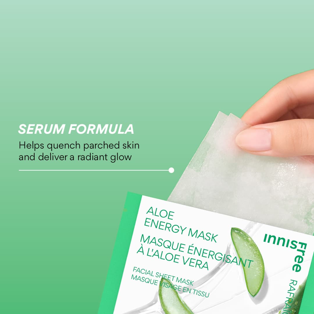 Innisfree Aloe Energy Sheet Mask – Hydrating and Soothing - 22ml