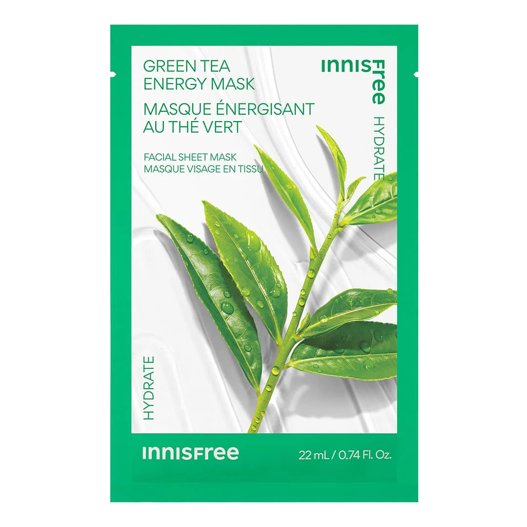 Innisfree Green Tea Energy Sheet Mask – Moisturizing & Soothing Care - 22ml
