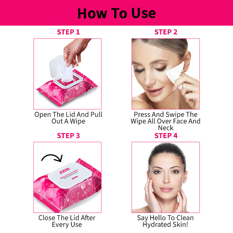 Nykaa Makeup Remover Wipes – Ultra-Soft & Gentle (30pcs)