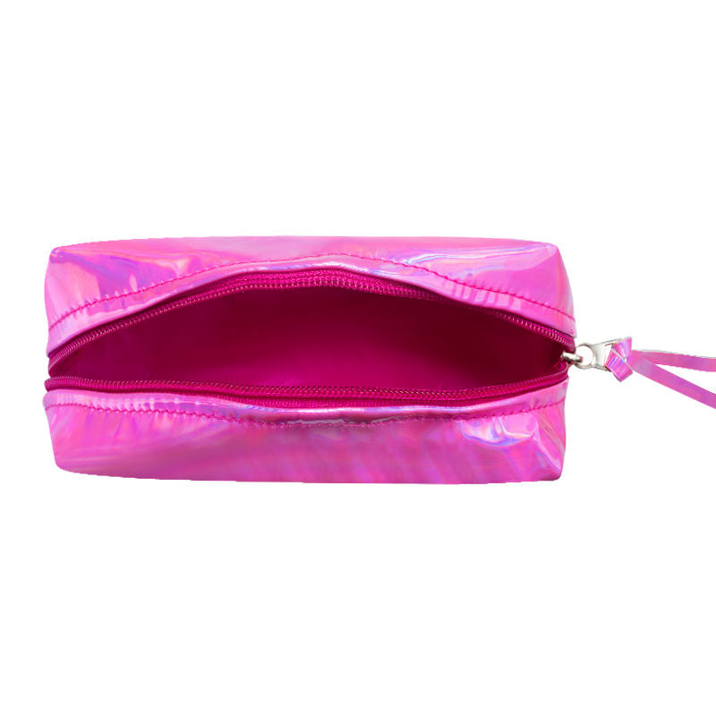 Nykaa Holographic Pink Pouch Stylish Makeup Skincare and Essentials Bag for Travel