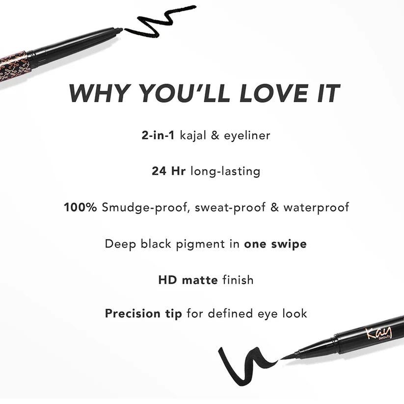 Kay Beauty Kajal Eyeliner Duo Noir Intense 24H