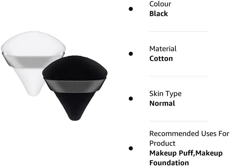 Bronson Professional Pizza Puff Triangle Makeup Sponge (2 Pcs) – Soft Beauty Blender for Flawless Application
