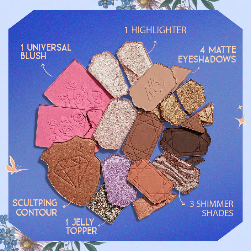Palette Multi-Textures Visage et Yeux Nykaa Cosmetics X Bridgerton