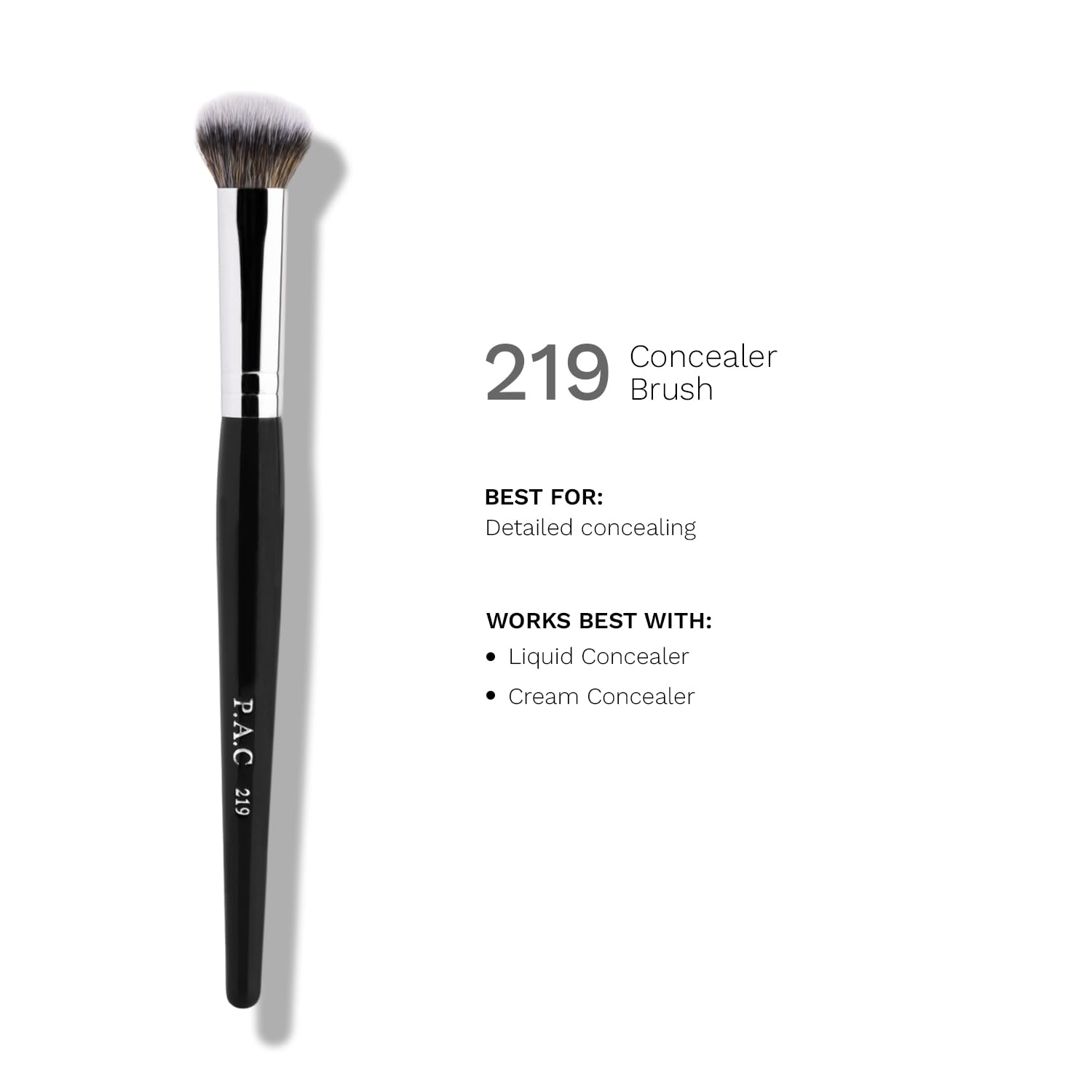 PAC Concealer Brush 219 for Women with Soft Bristles