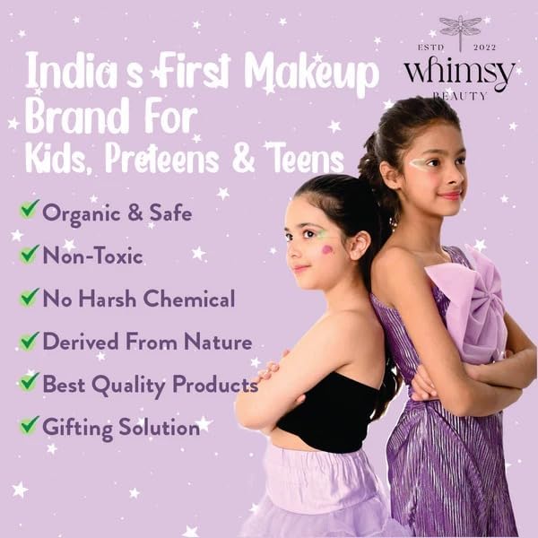 Whimsy Trousse de voyage beauté Licorne sûre et bio pour adolescents, 13 pièces - 500 g