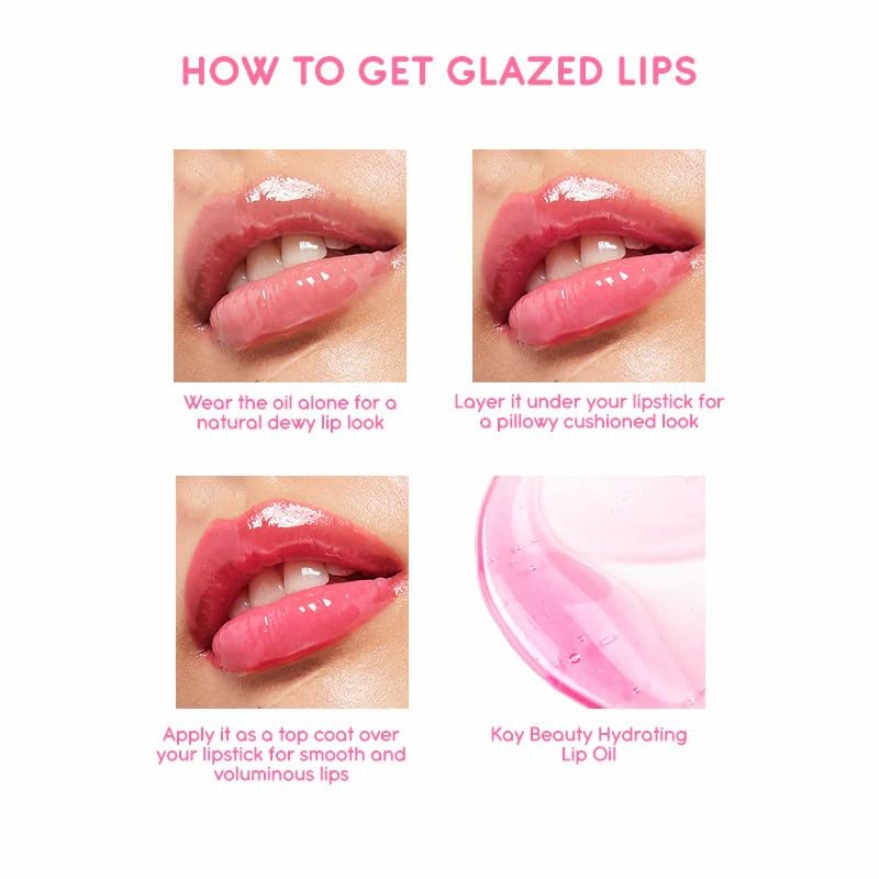 Kay Beauty Huile à Lèvres Gloss Hydratante – Hydrate & Répare - 6.8ml