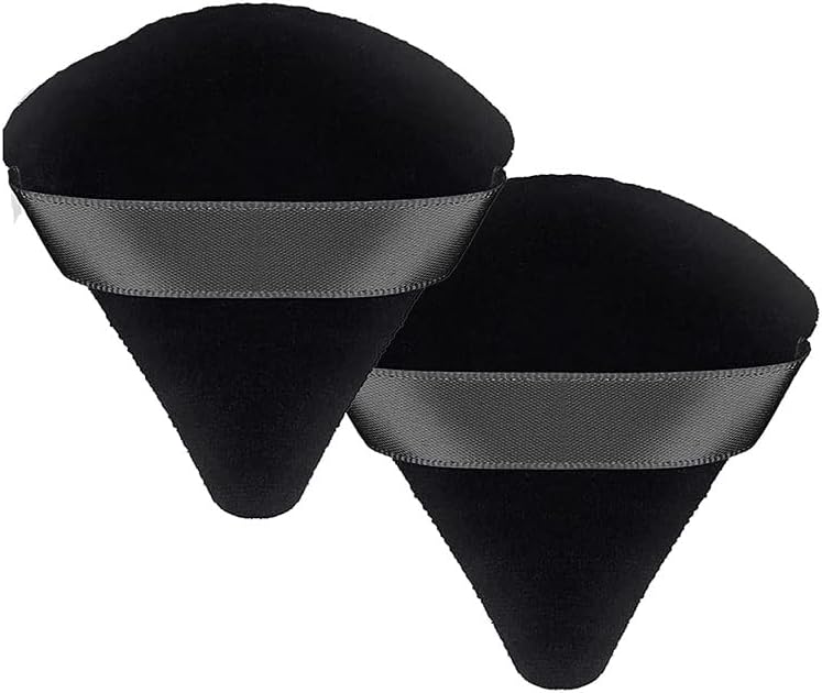 Bronson Professional Pizza Puff Triangle Makeup Sponge (2 Pcs) – Soft Beauty Blender for Flawless Application