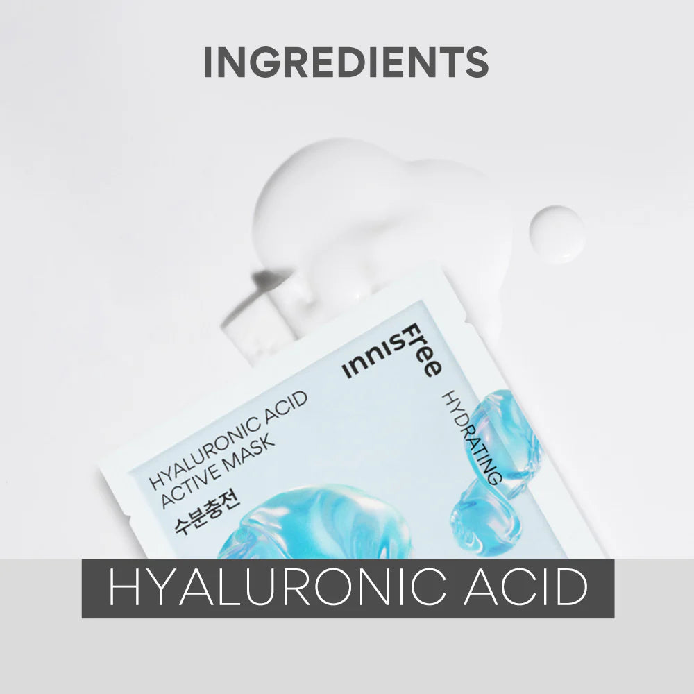 Masque actif à l'acide hyaluronique Innisfree - Hydratation intense pour peaux sèches - 20 ml