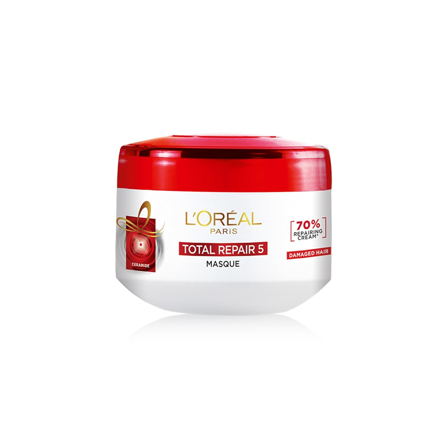 Masque capillaire L'Oréal Paris pour cheveux abîmés et fragilisés au Pro-Kératine + Céramide Total Repair 5 - 200 ml