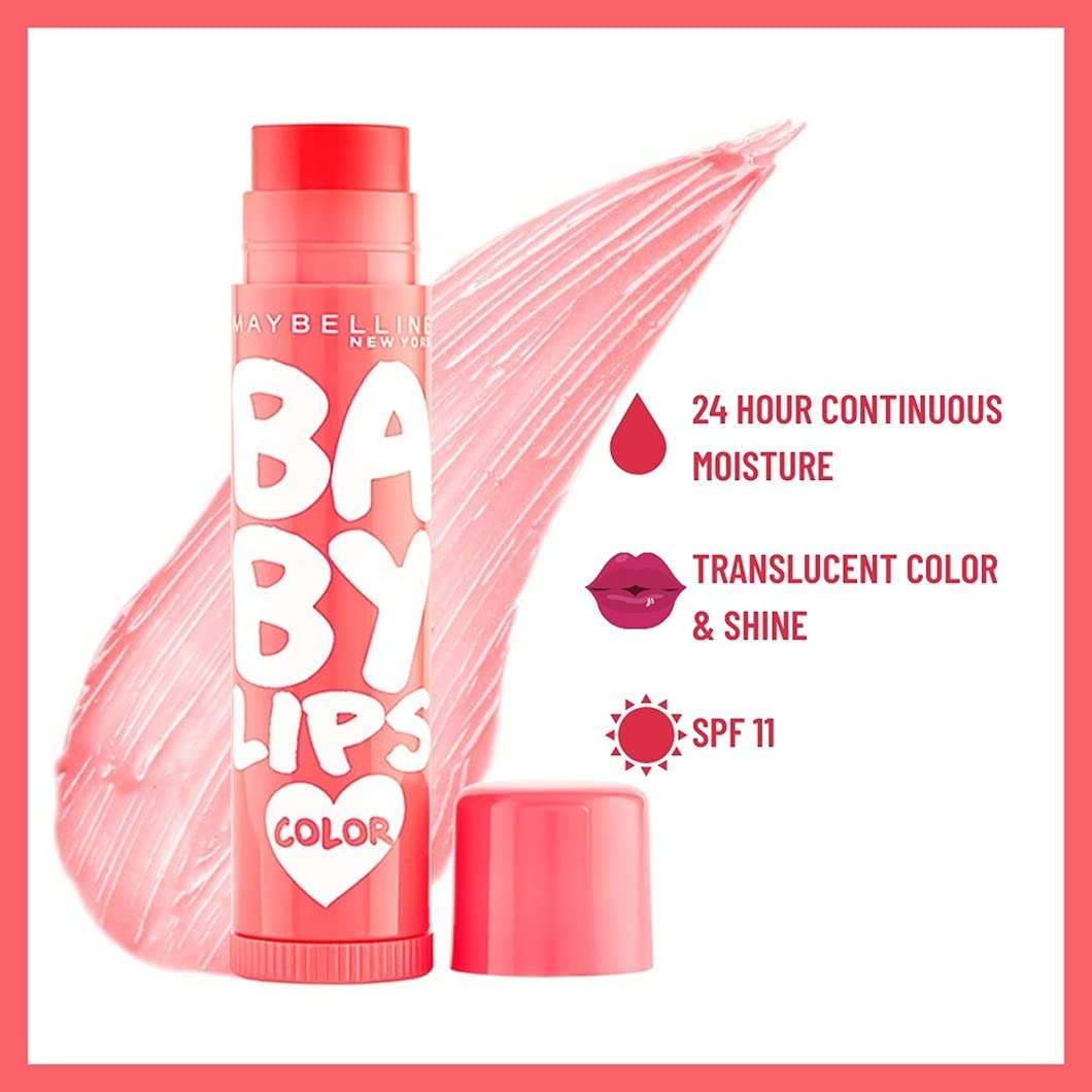 Baume à Lèvres Teinté Baby Lips de Maybelline New York avec FPS 11