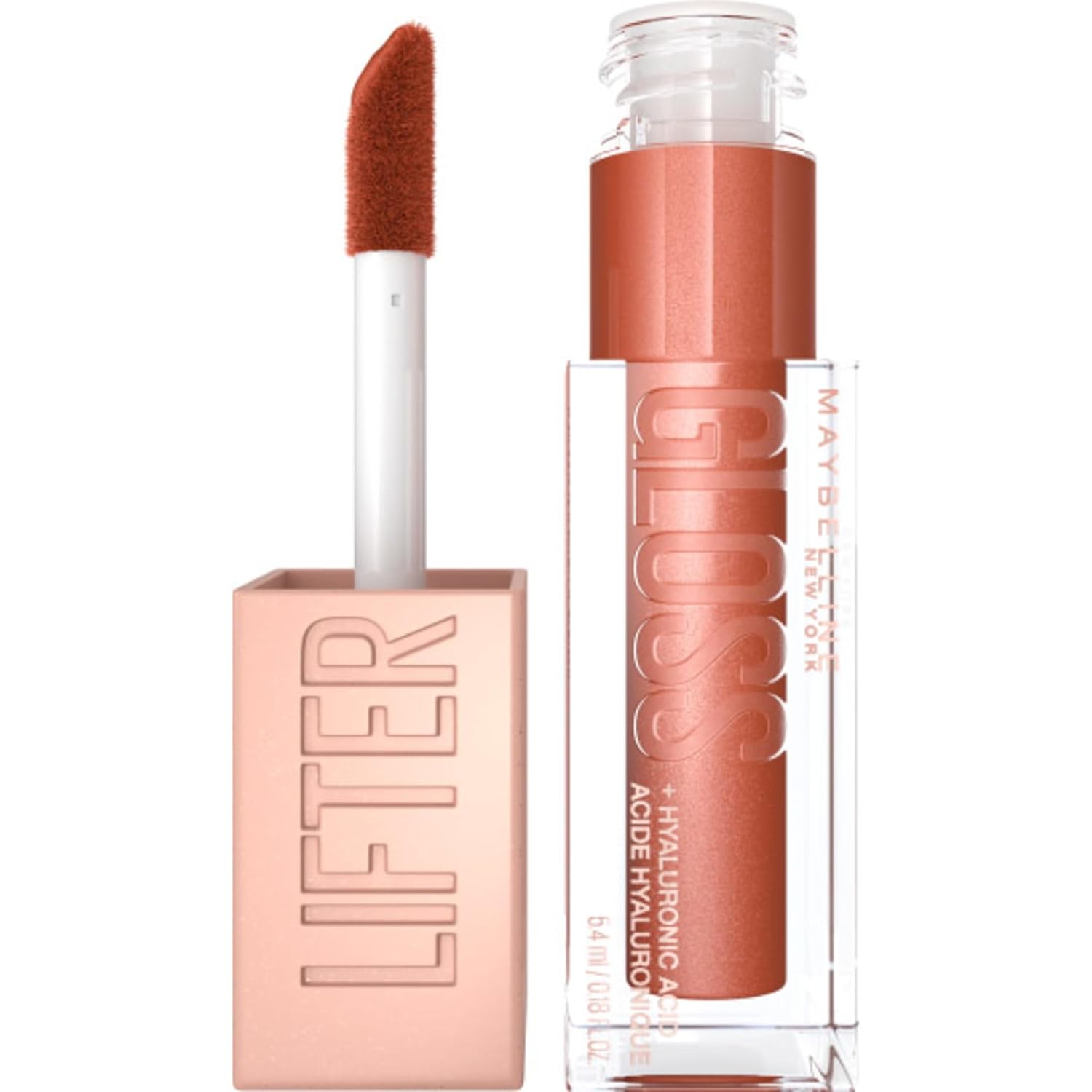 Maybelline New York Lifter Gloss – Tinted Lip Gloss with Hyaluronic Acid & Long-Lasting Shine - 5.4ml