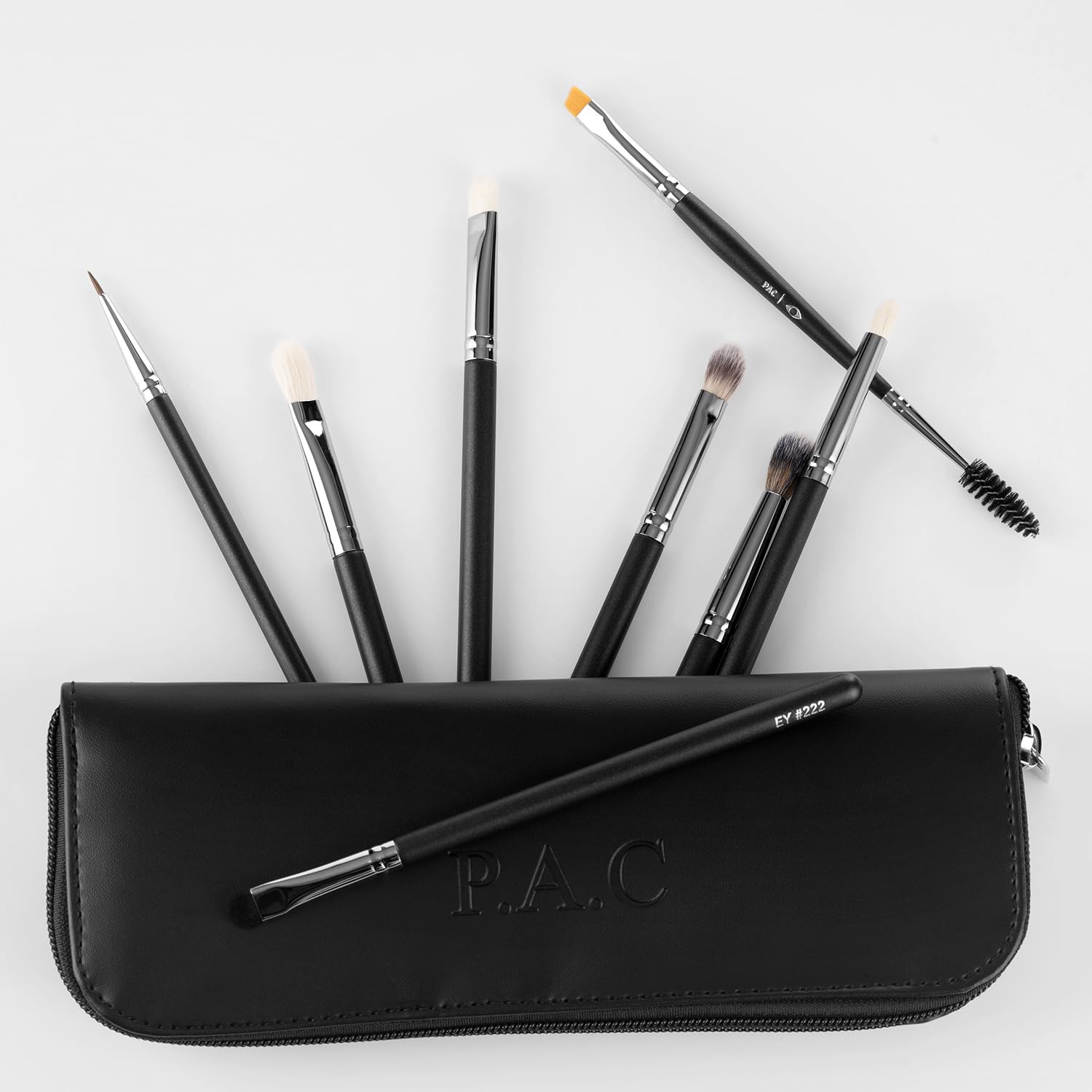 Trousse de pinceaux de maquillage à poils synthétiques PAC Eye Series - 8 pinceaux