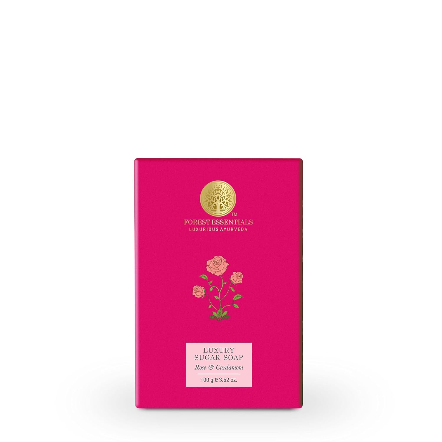 Forest Essentials Rose & Cardamom Handmade Ayurvedic Soap - 100g
