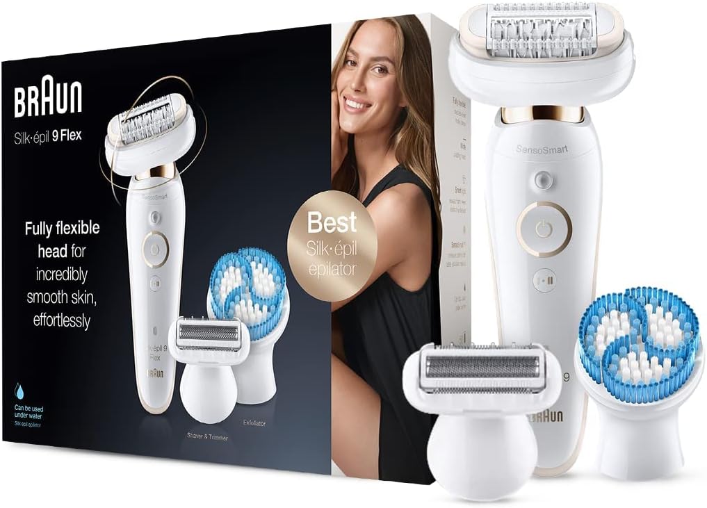 Braun Silk·épil 9 Flex 9-060 Épilateur 3D Wet & Dry – Épilation Longue Durée pour Femmes