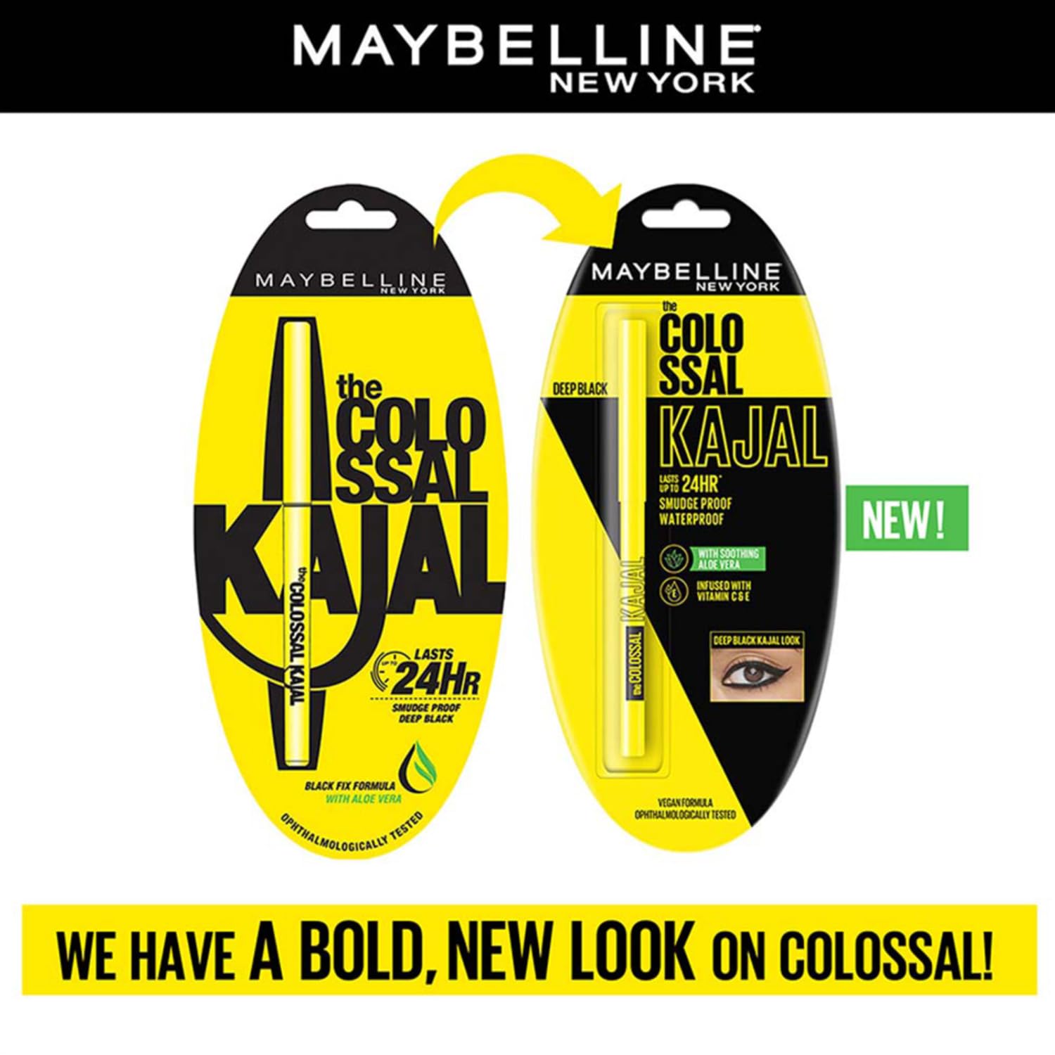 Maybelline New York Kajal Black Matte Finish - 0.35g