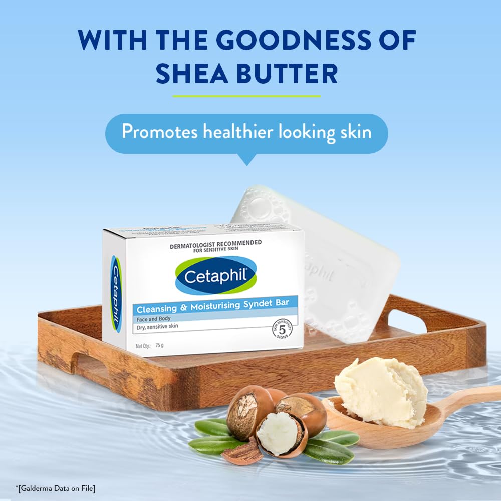 Cetaphil Cleansing and Moisturising Syndet Bar Shea Butter - 75g