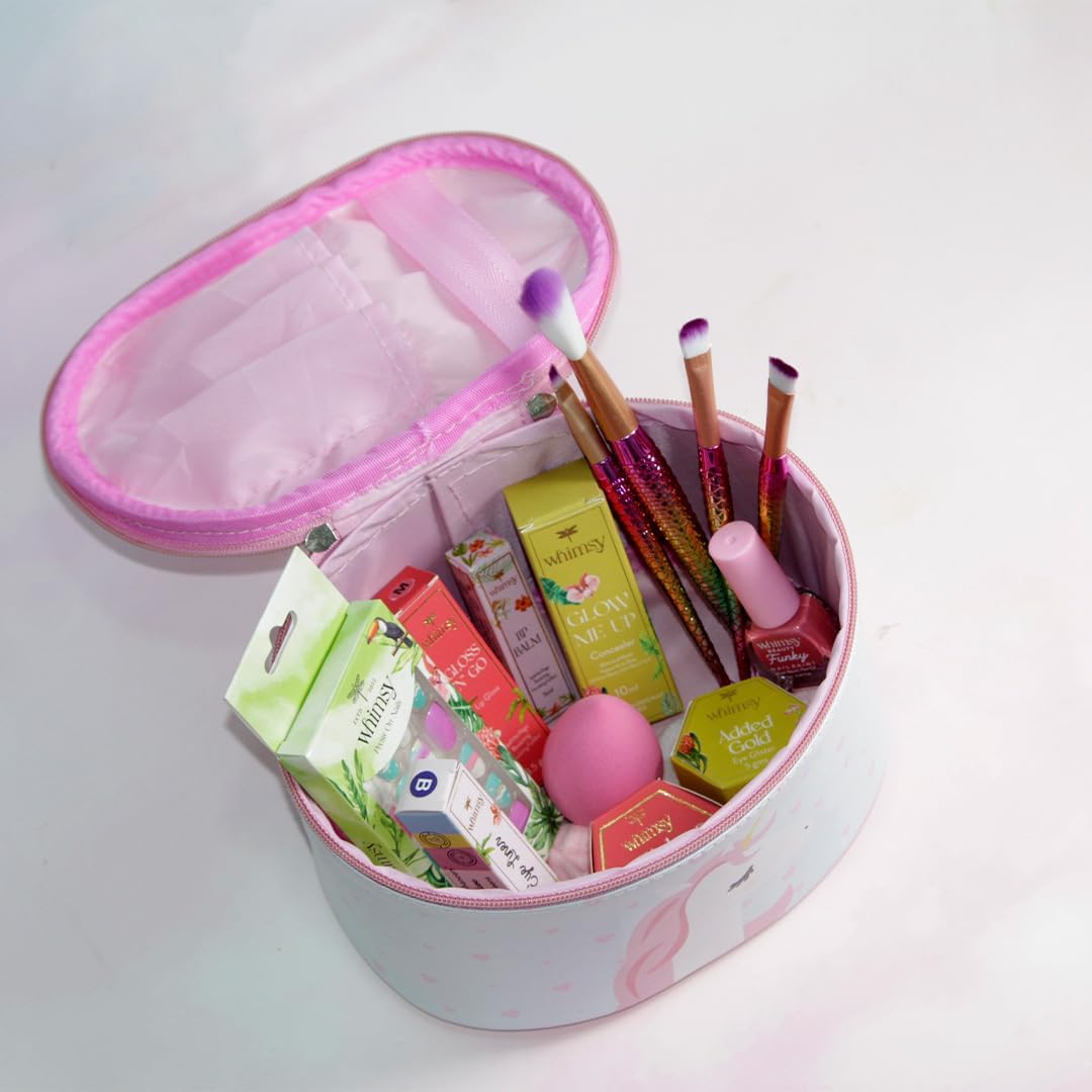 Whimsy Trousse de voyage beauté Licorne sûre et bio pour adolescents, 13 pièces - 500 g