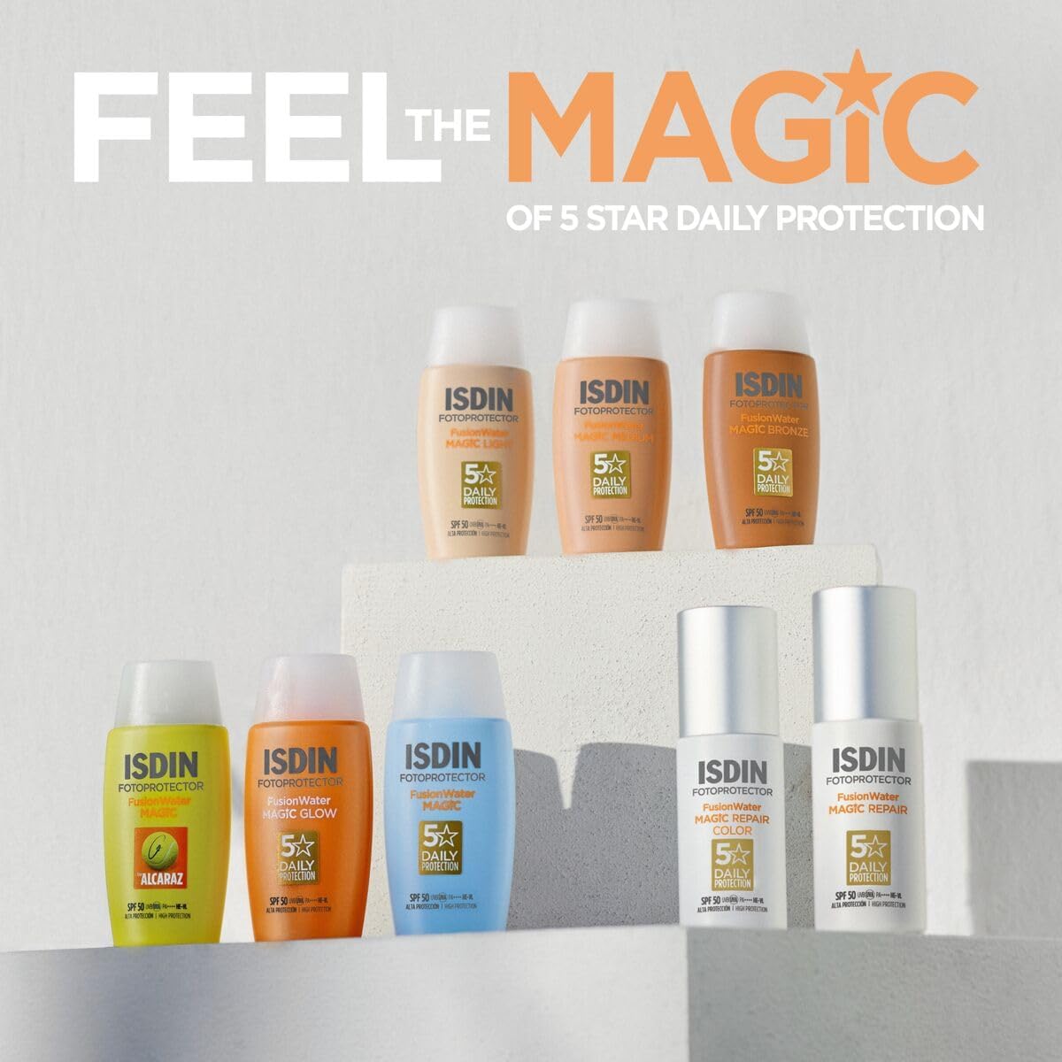 ISDIN Fusion Water Magic Color SPF 50 Medium – Tinted Facial Sunscreen 50ml