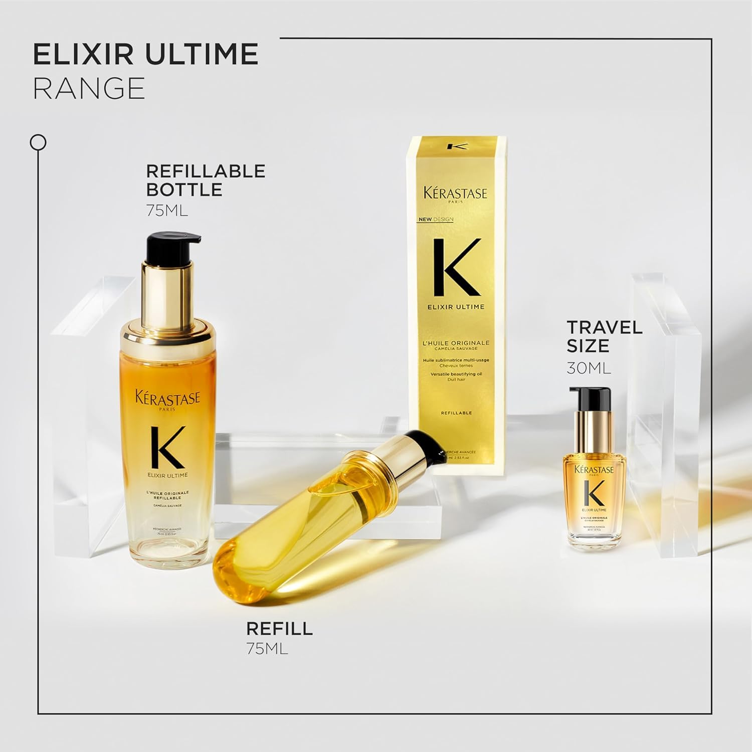 Kérastase Elixir Ultime Huile-en-sérum capillaire pour tous types de cheveux - 30ml