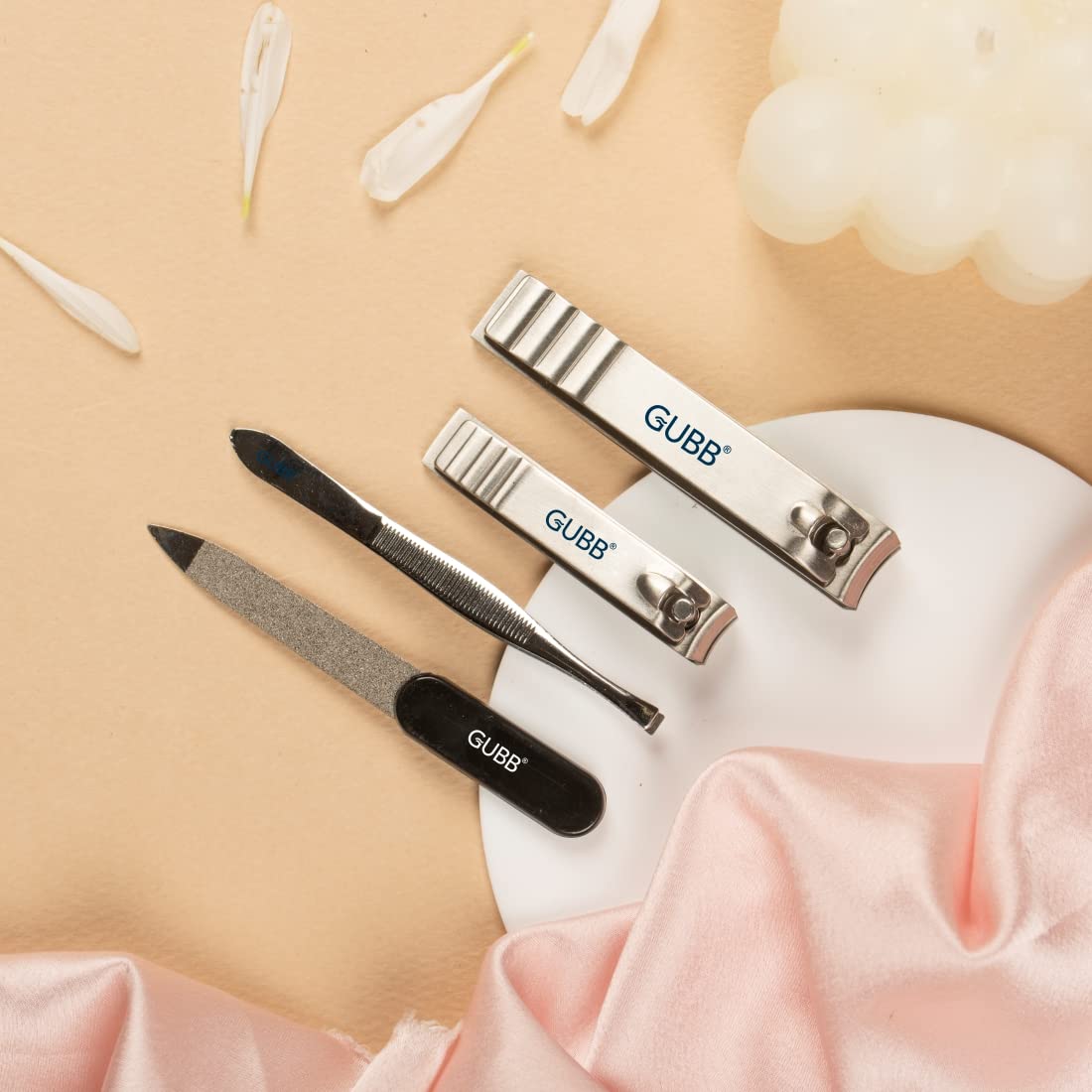 Kit de Soin des Ongles GUBB – Coupe-Ongles, Coupe-Ongles de Pieds, Lime à Ongles et Pince à Épiler Plate