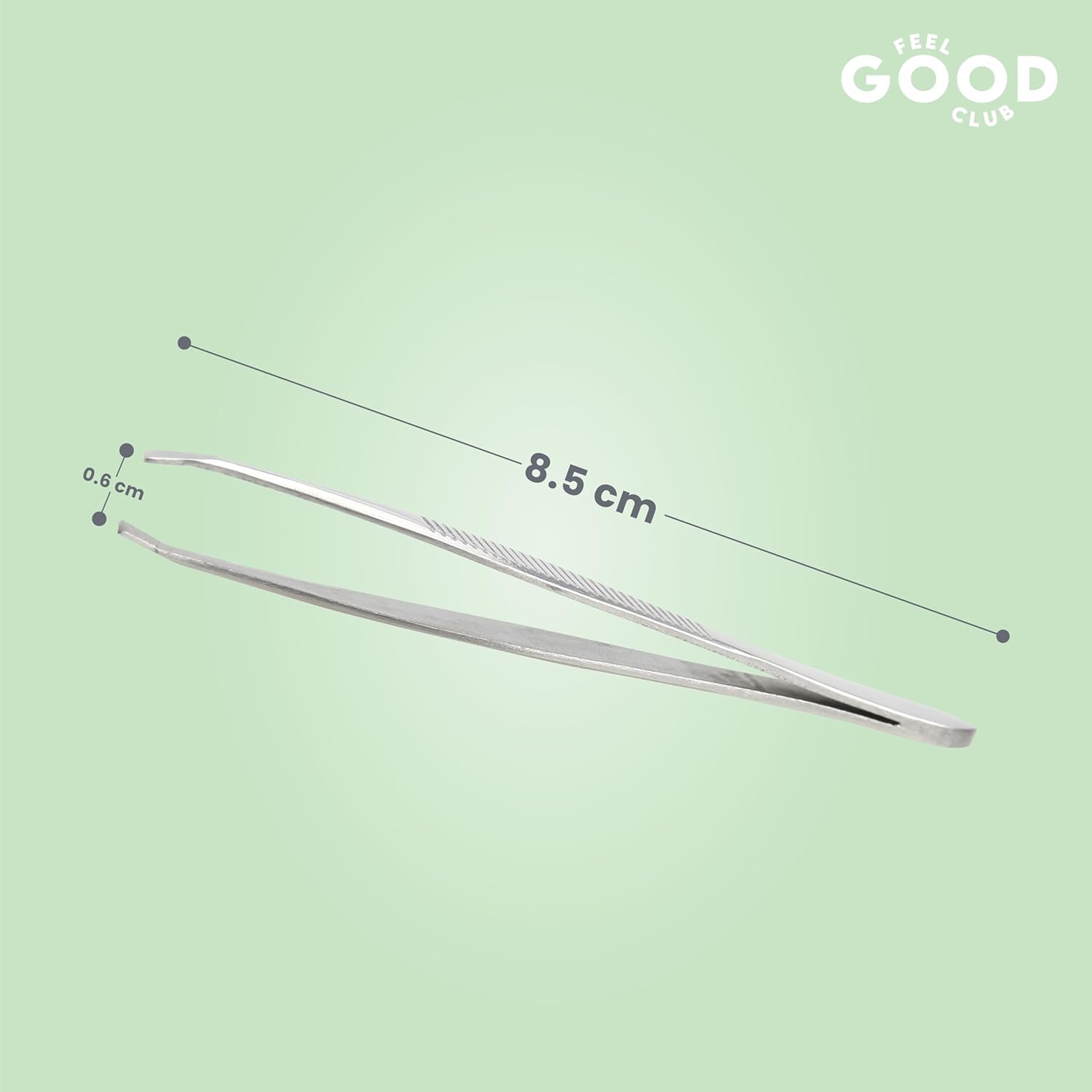 Pince à épiler de précision biseautée Feel Good Club pour l'épilation du visage et des sourcils - 11 g
