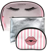 Colorbar Trousse Lèvres & Cils 3 Pièces – Blanc & Rose Poudré