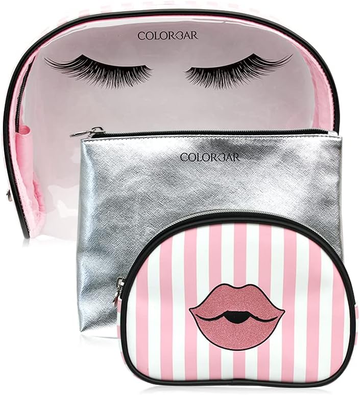 Colorbar Trousse Lèvres & Cils 3 Pièces – Blanc & Rose Poudré