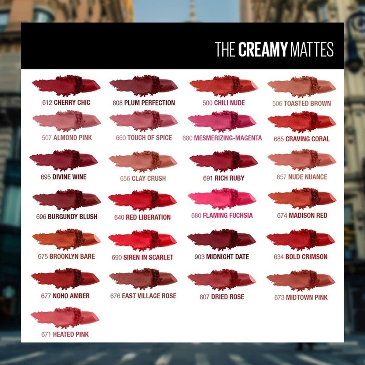 Maybelline New York Color Sensational Rouge à Lèvres Crème Mat