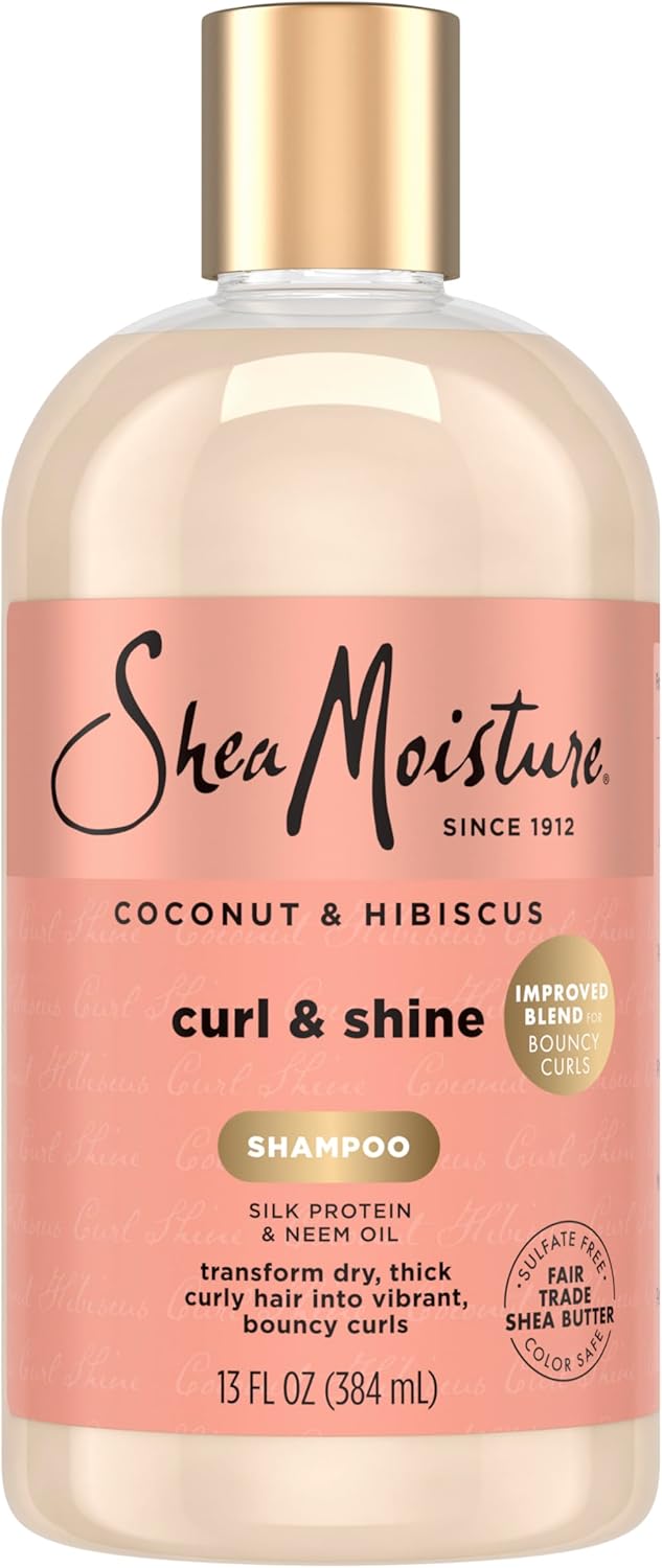 SheaMoisture Curl and Shine Coconut & Hibiscus Shampoo - 384ml