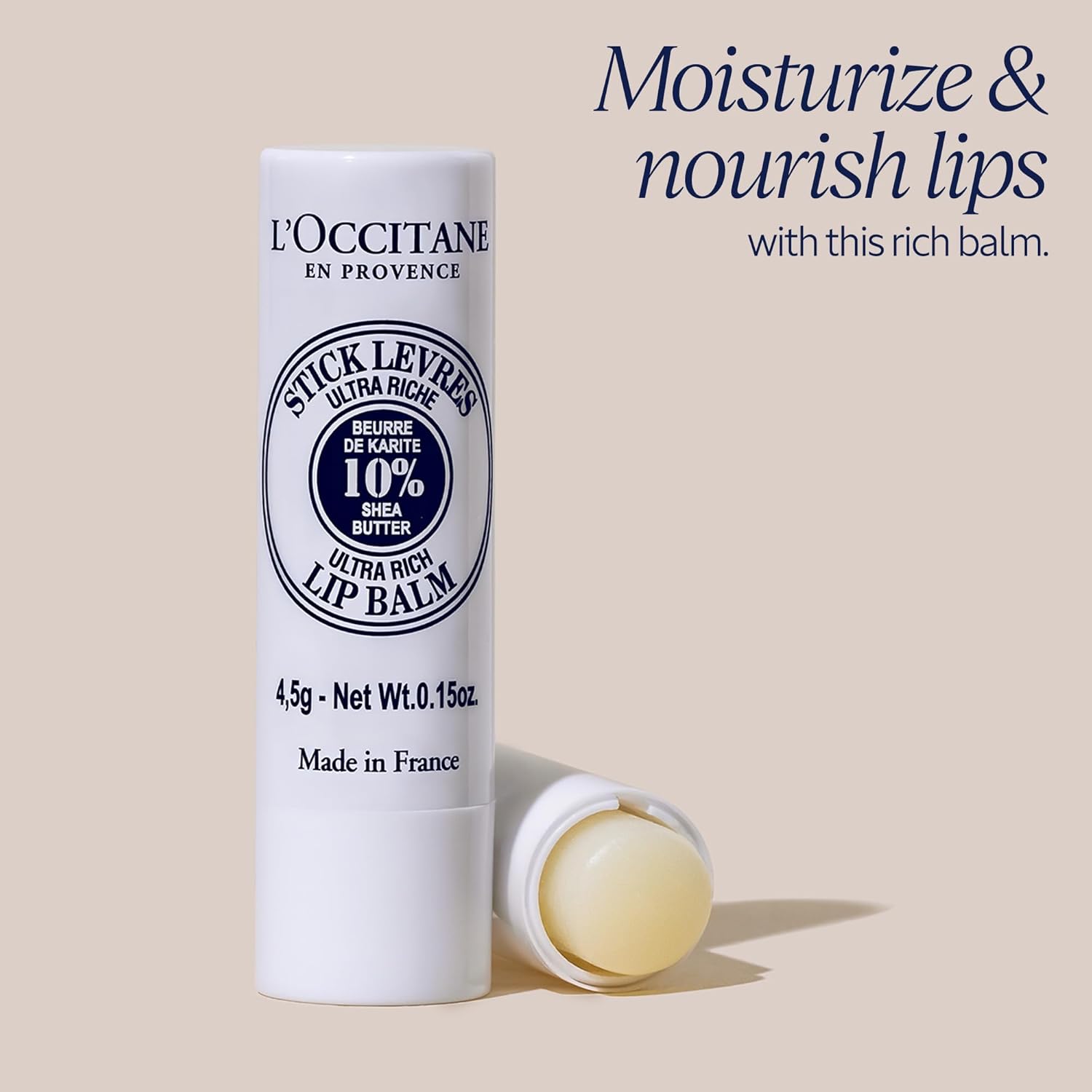 L'Occitane Baume Lèvres Ultra Riche au Beurre de Karité Bio 10% - 4,5g