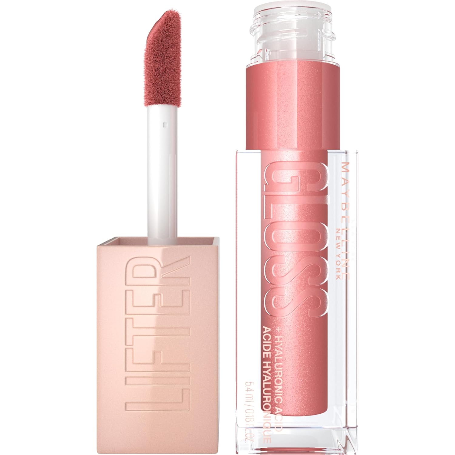 Maybelline New York Lifter Gloss – Gloss à lèvres teinté avec acide hyaluronique et brillance longue durée - 5.4ml