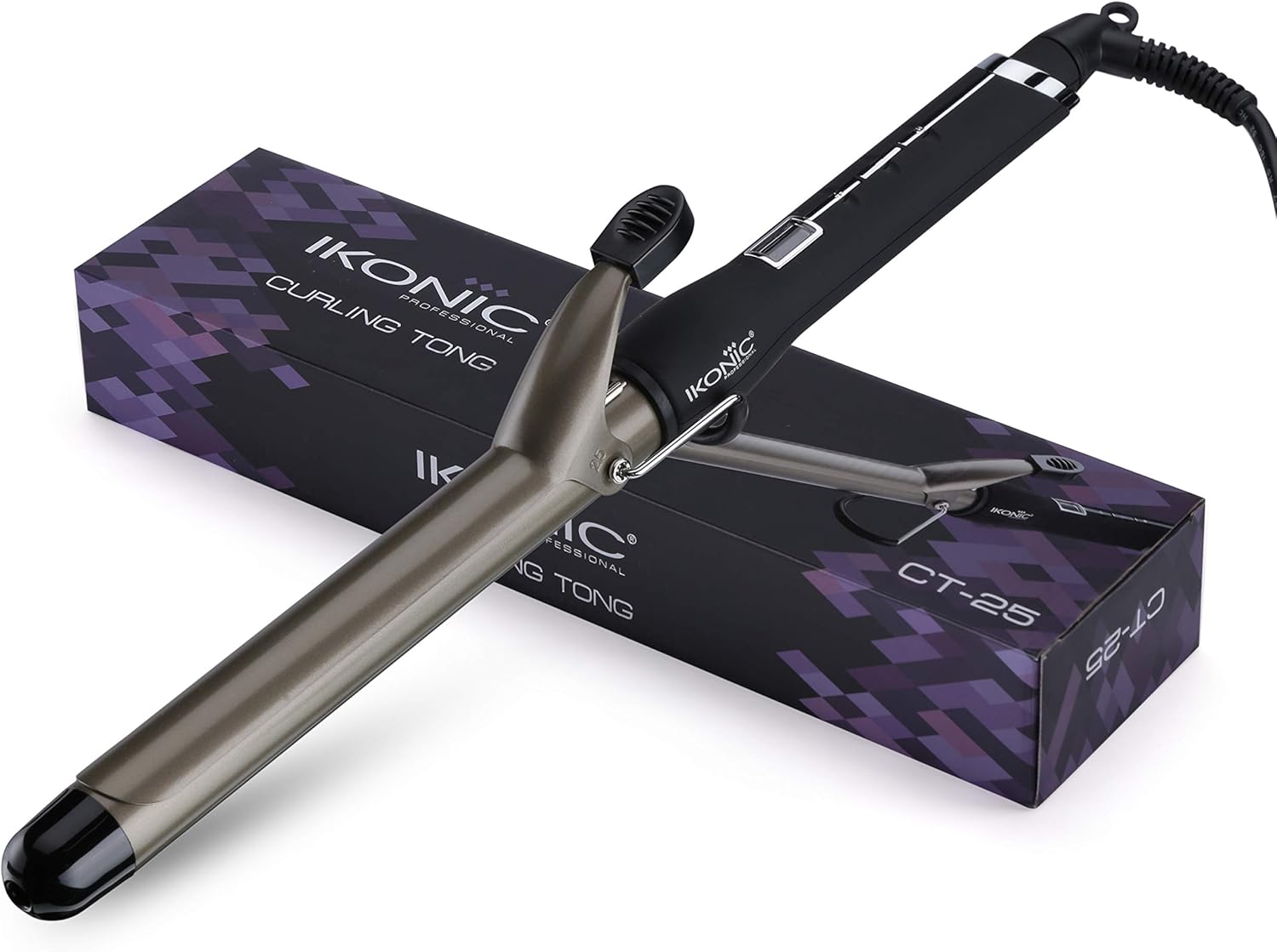Ikonic Professional Curling Tong CT-25 Black 2.0