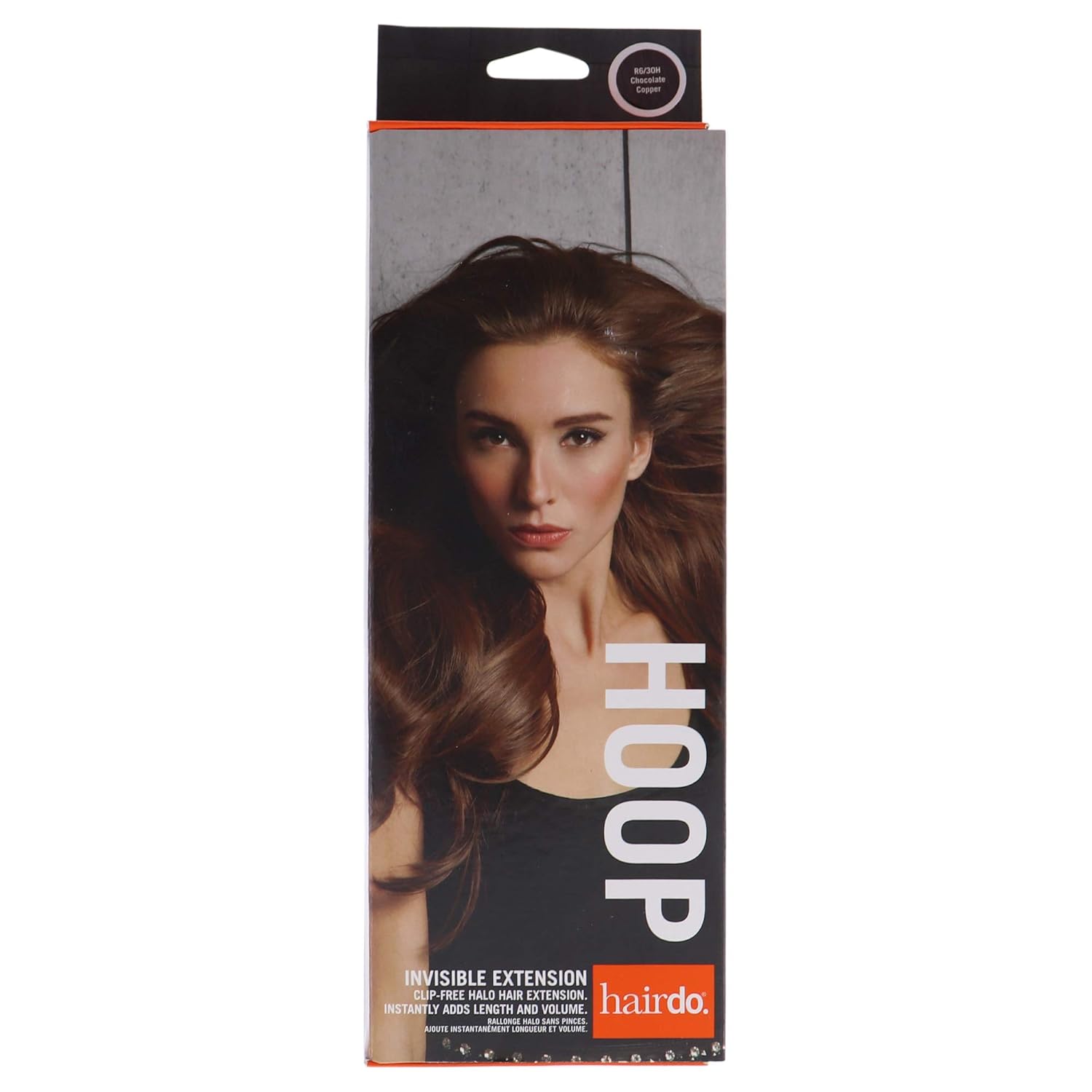 HAIRDO Halo Invisible Hair Extension – Chocolate Copper, 20 Inches, 1pc