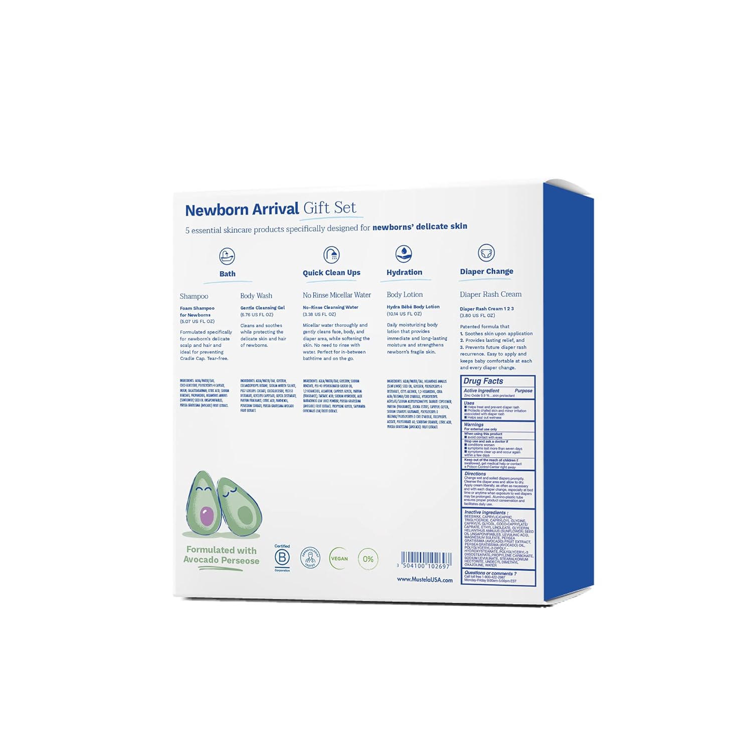 Mustela Newborn Arrival Gift Set – Gentle Skincare for Your Baby - 840ml