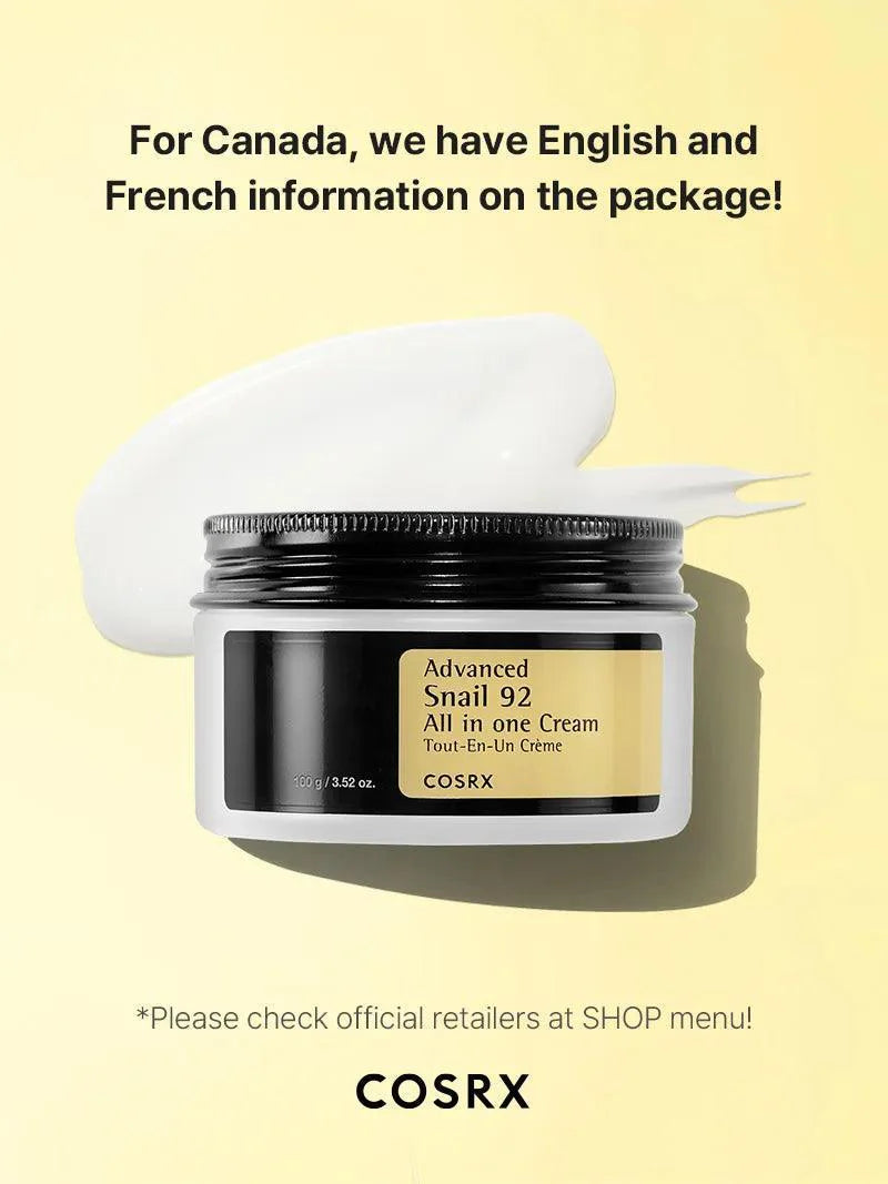 COSRX Advanced Snail 92 All In One Cream - 100g