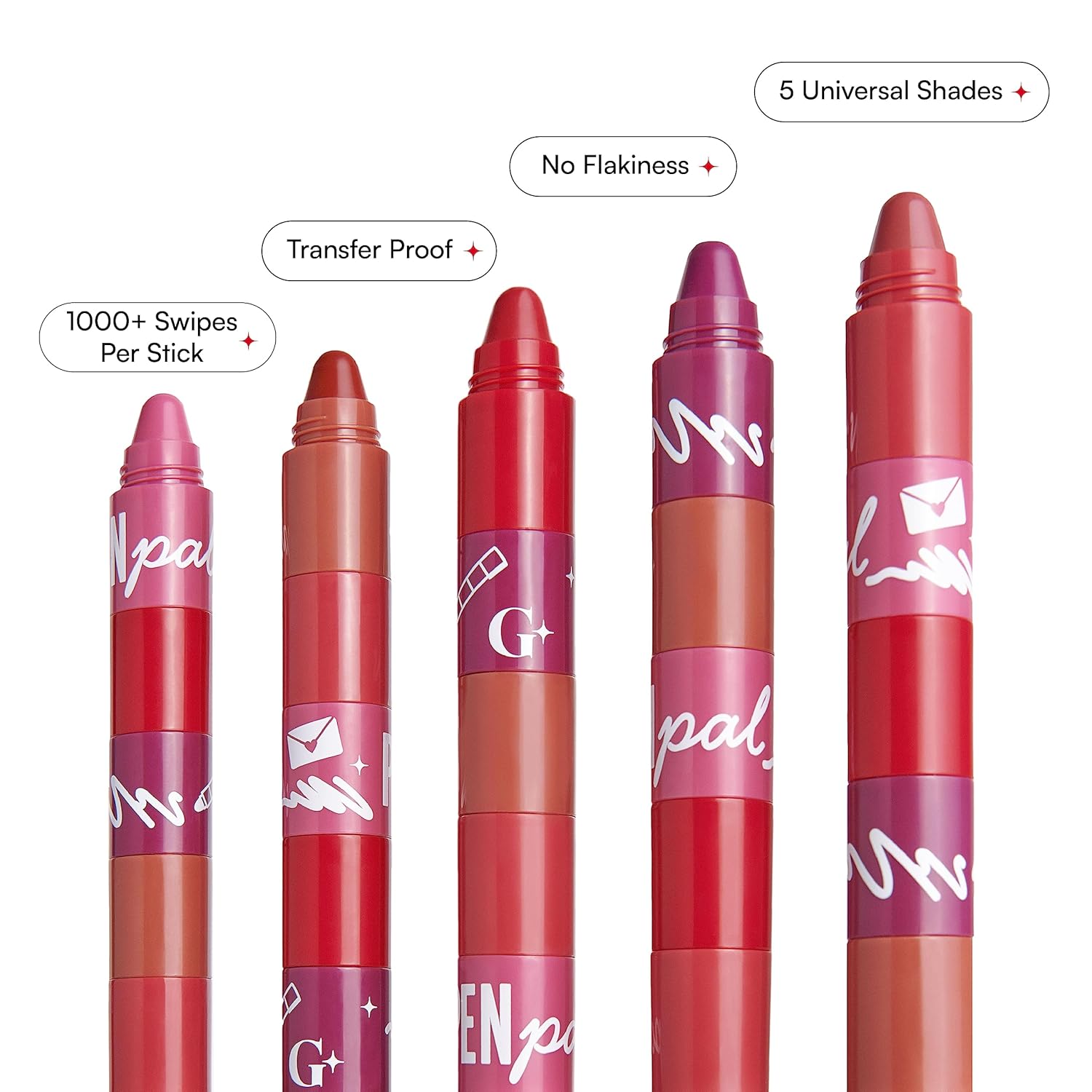 Rouge à lèvres empilable 5-en-1 Gush Beauty Pen Pal