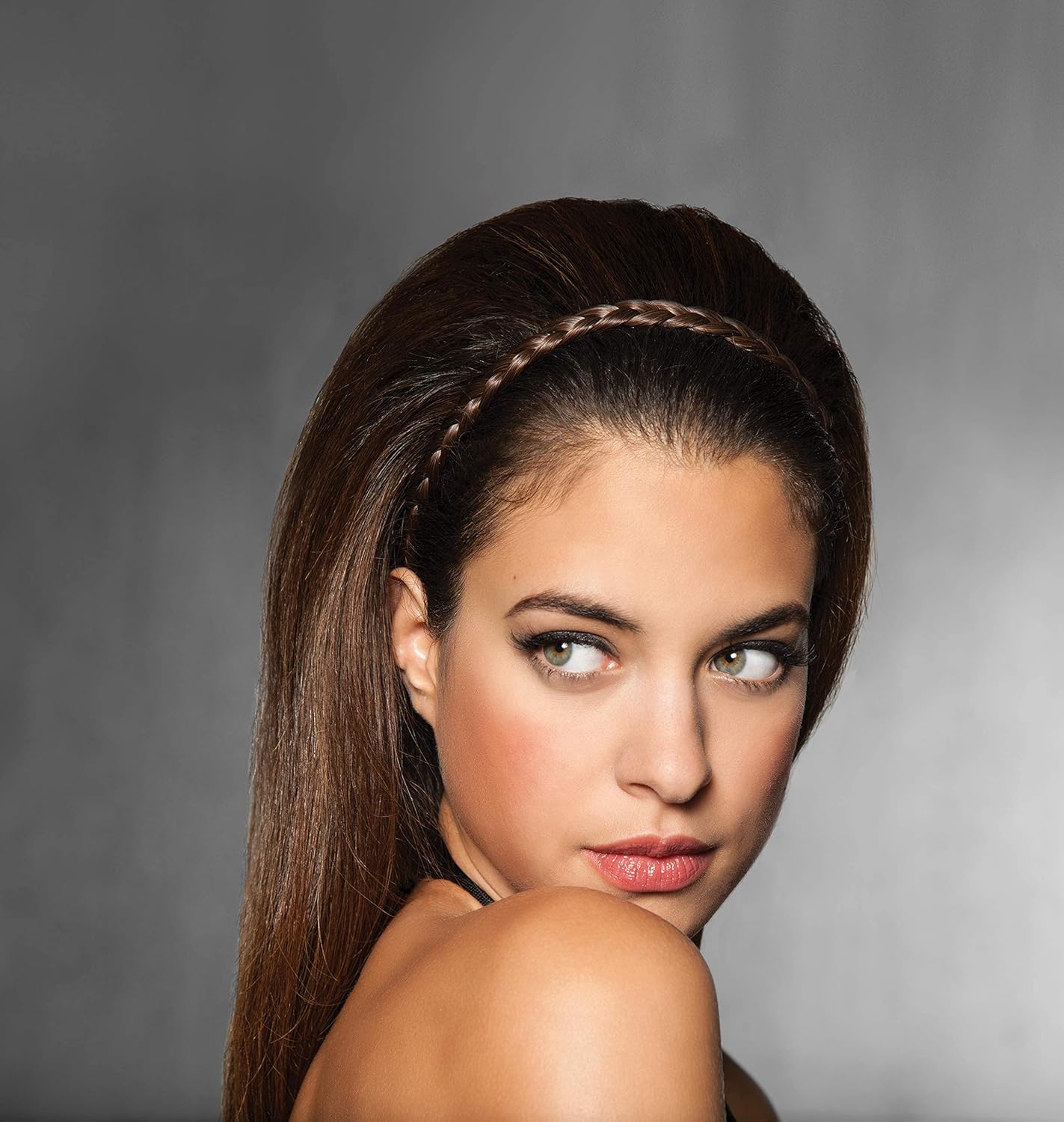 HAIRDO Serre-tête Tresse Épi de Poisson Pop – Cuivre Chocolat, 1 pièce