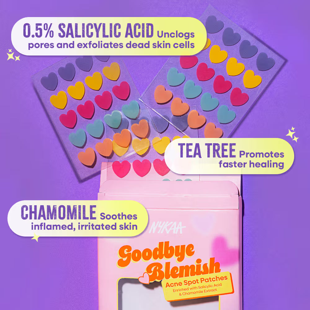 Patchs anti-imperfections et anti-acné Nykaa Skin Goodbye Blemish - 20 pièces