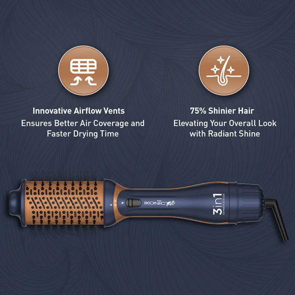 Ikonic Me 3-en-1 Express Styler – Cuivre Bleu