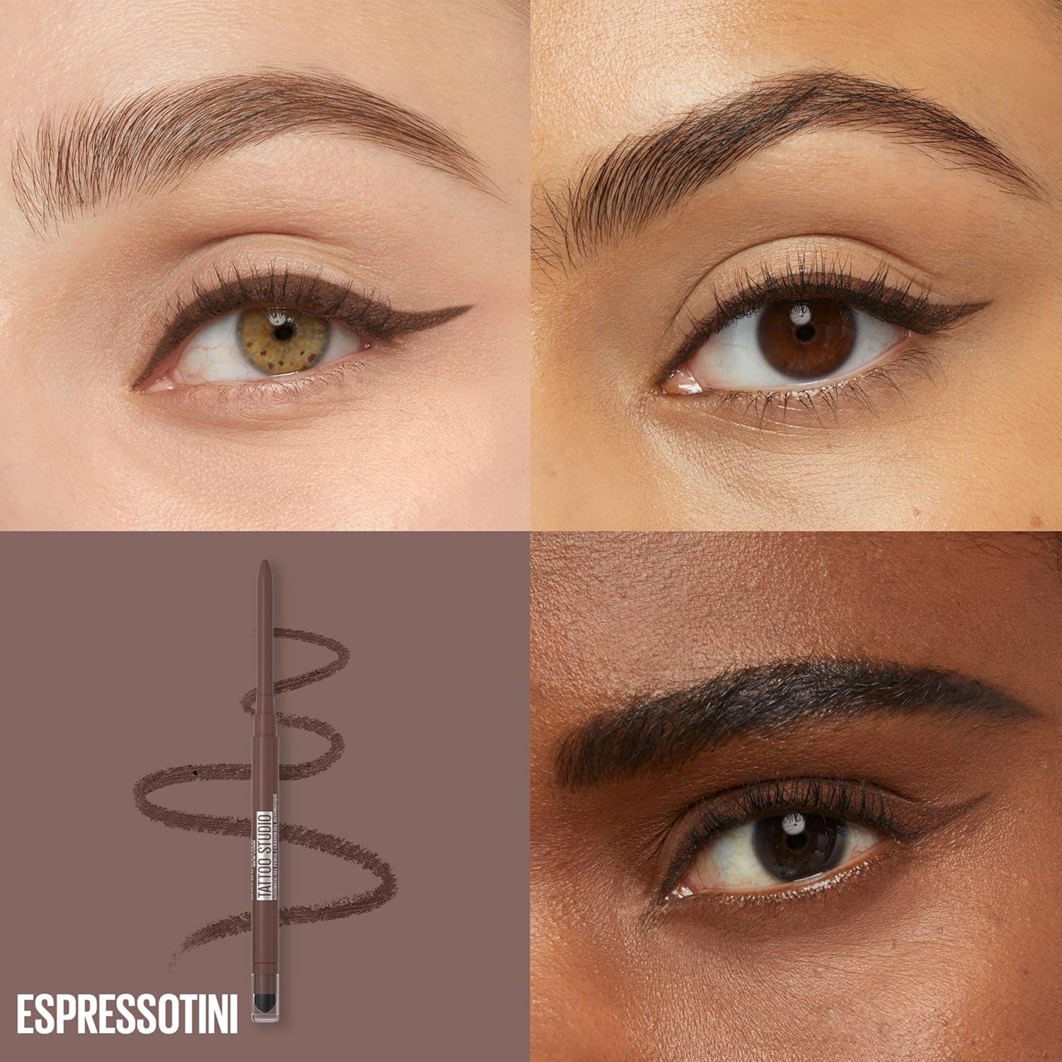 Maybelline New York Tattoo Studio Eye Kohl Gel Pencil Eyeliner - Smokey Brown