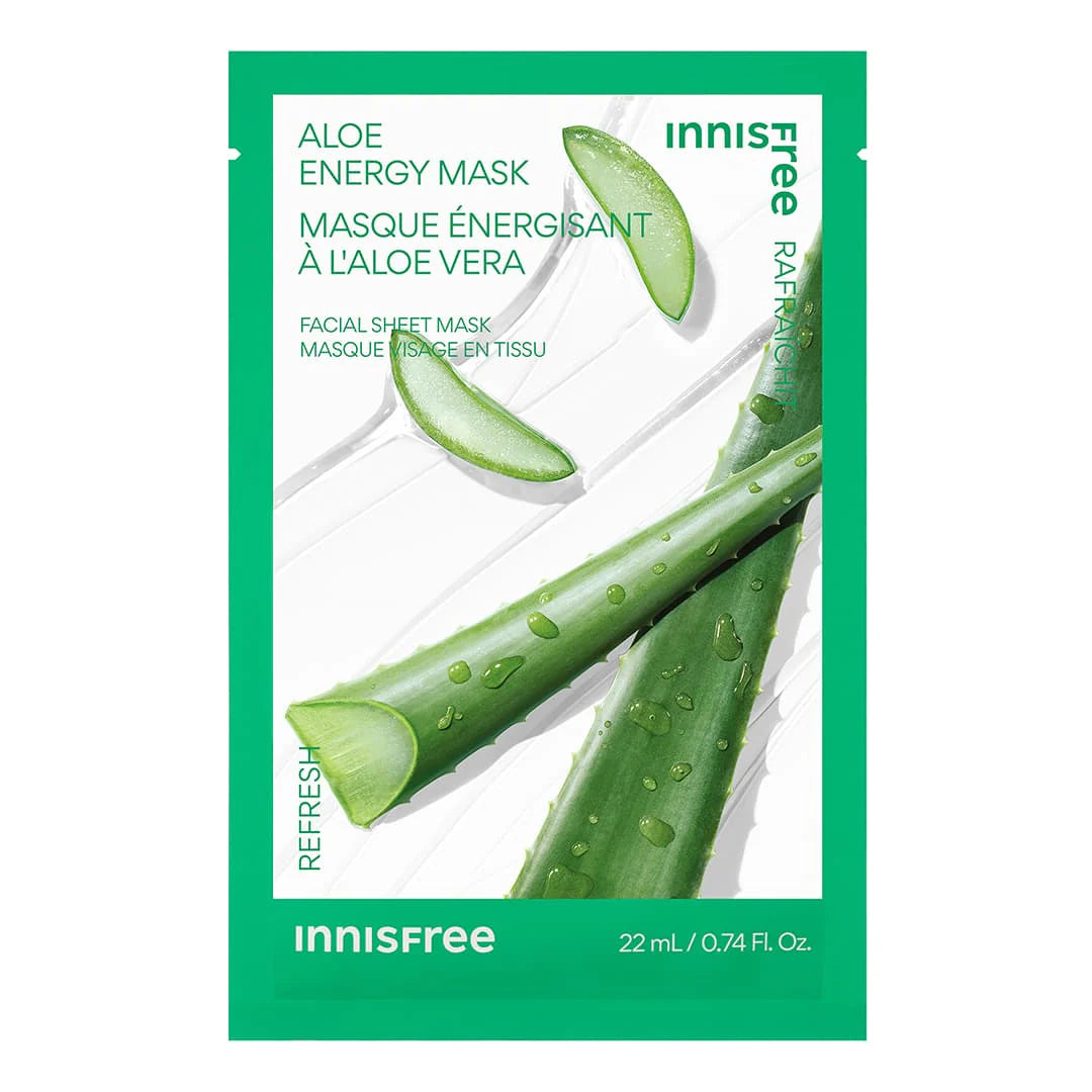 Innisfree Aloe Energy Sheet Mask – Hydrating and Soothing - 22ml