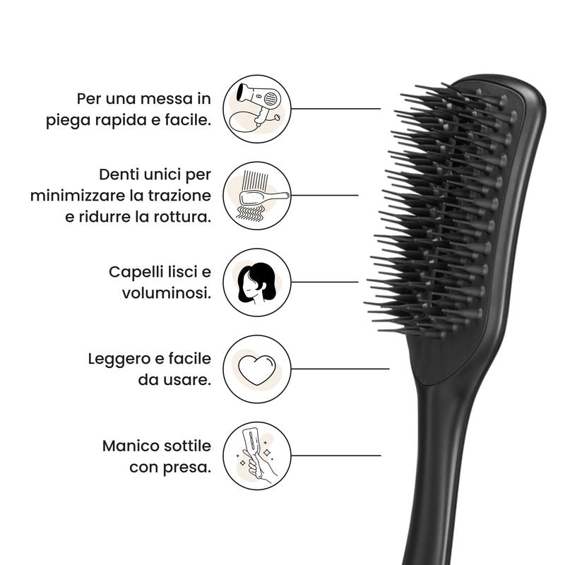 Tangle Teezer Easy Dry & Go Brosse à Cheveux Ventilée - Noir/Noir