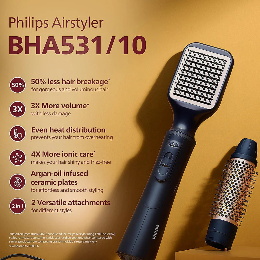 Philips Airstyler volumateur 2-en-1 + brosse soufflante