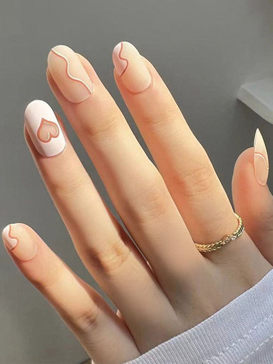 Gush Beauty Nailed It Faux Ongles Réutilisables à Coller – Amande Moyenne - 24 pièces