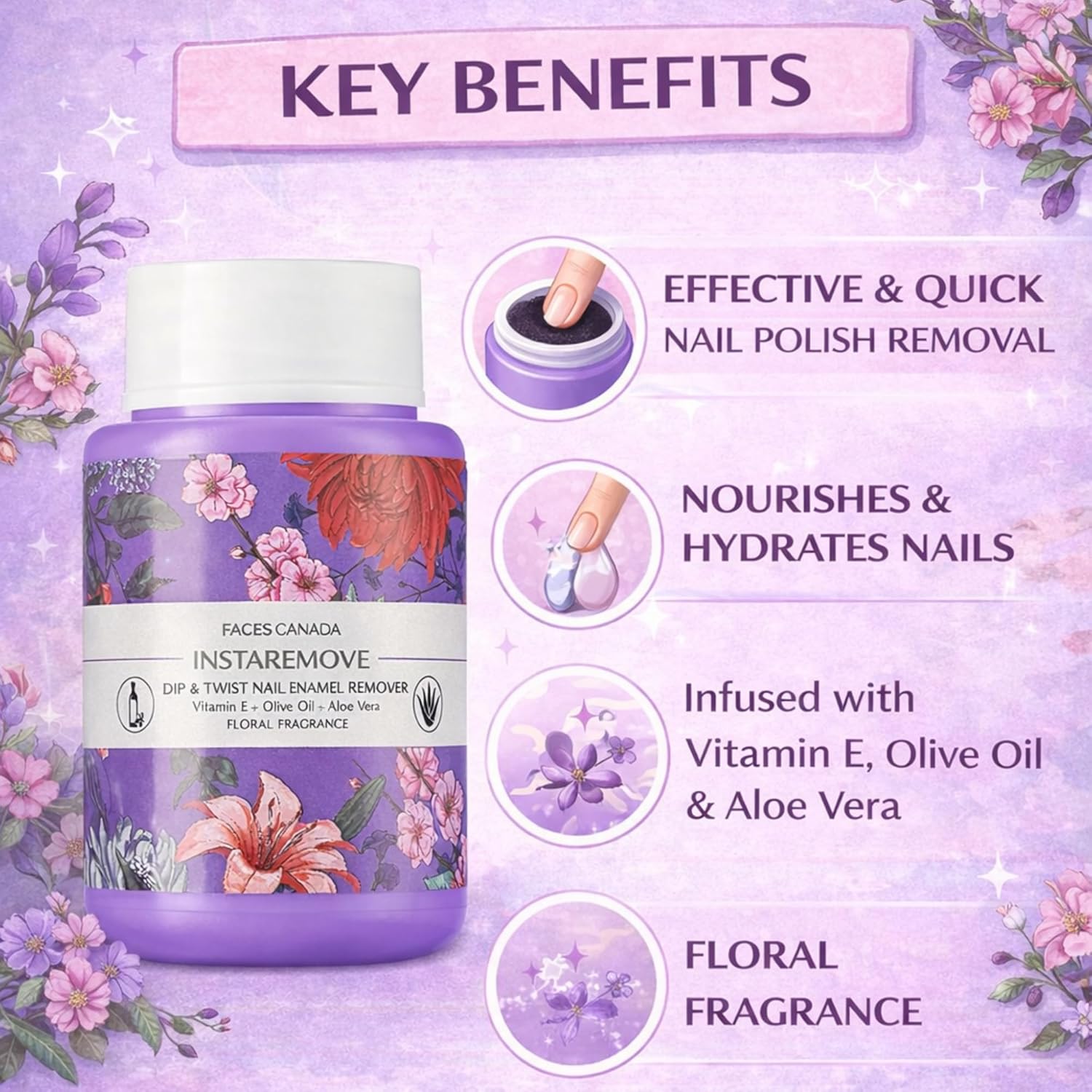 Faces Canada Dip & Twist Nail Polish Remover - 80ml