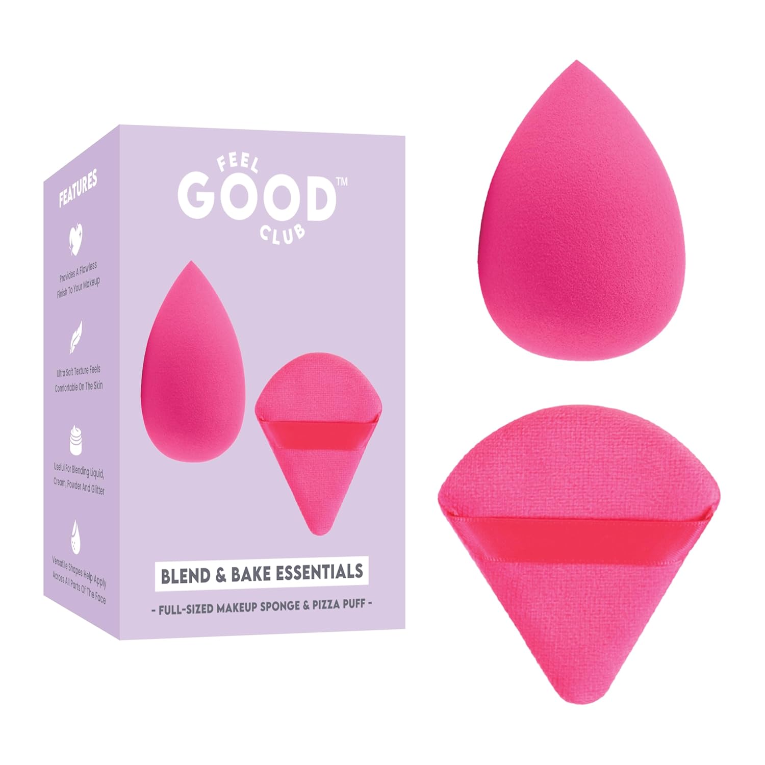 Feel Good Club Blend and Bake Essentials Makeup Sponge - 2 Pcs