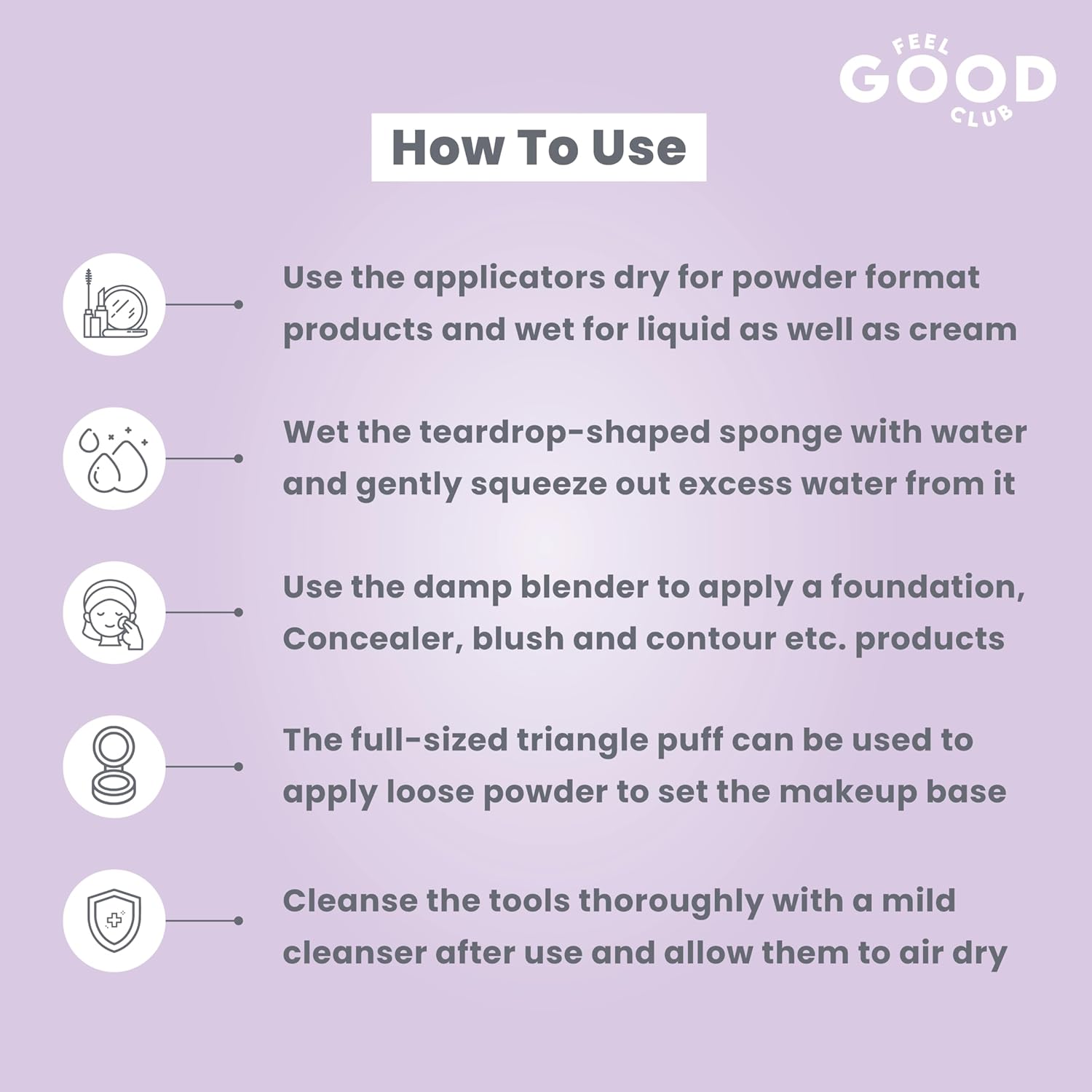 Éponge à maquillage Feel Good Club Blend and Bake Essentials - 2 pièces