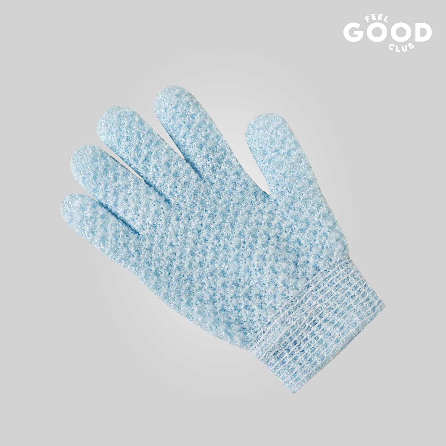 Feel Good Club Exfoliating Bath Glove Heavy-Quality Body Scrubber Mitten - 1 Pc