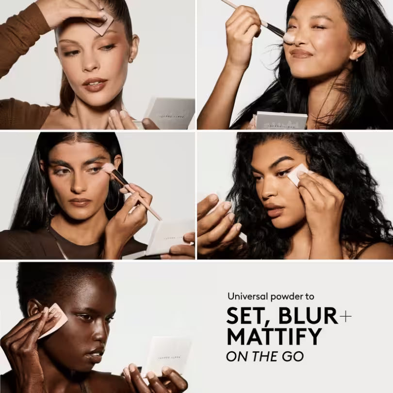 Fenty Beauty INVISIMATTE INSTANT SETTING + BLOTTING POWDER how to use