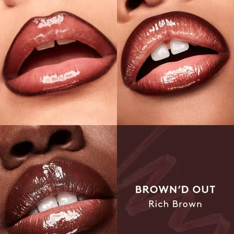 Fenty Beauty Trace'd Out Pencil Lip Liner Brown'd out rich brown shade look